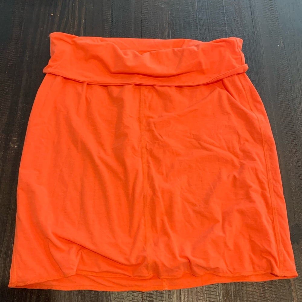Bright orange athleta skirt